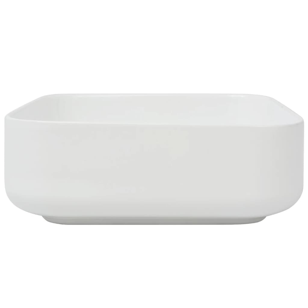 Basin Square Ceramic White 39x39x13.5 cm