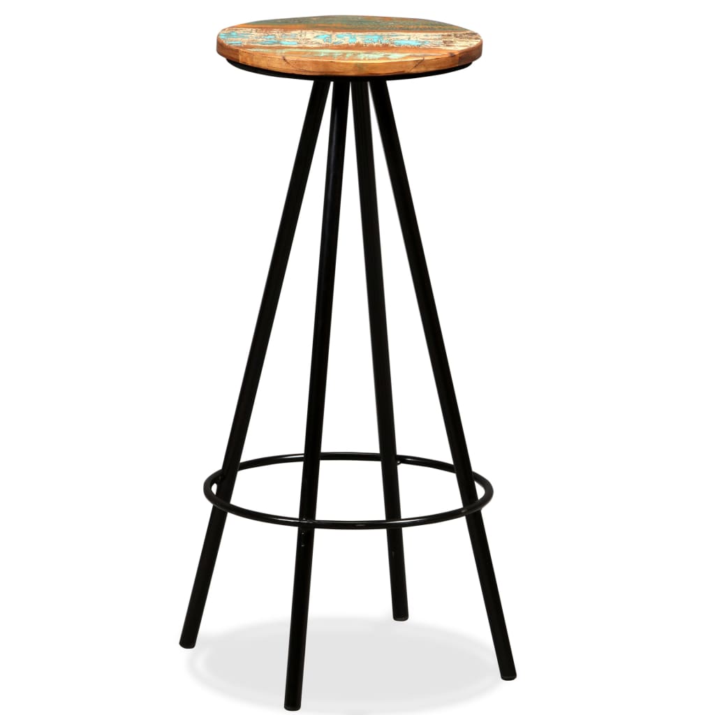 Bar Stools 2 pcs Solid Reclaimed Wood