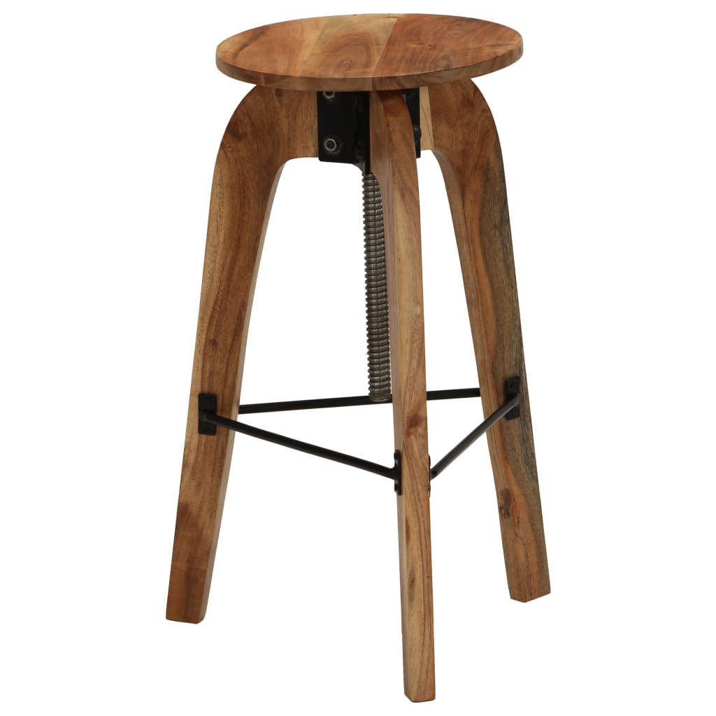 Bar Chairs 2 pcs Solid Acacia Wood