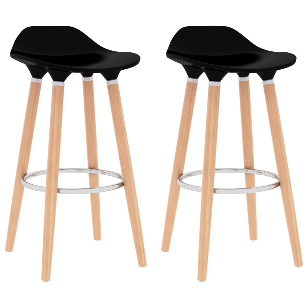 Bar Chairs 2 pcs Black