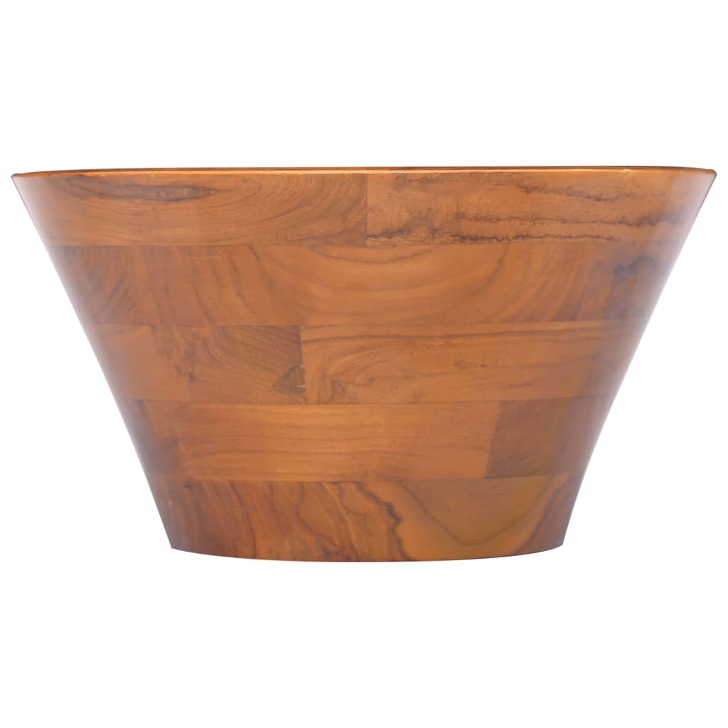 Basin Solid Teak Wood Φ40x20 cm