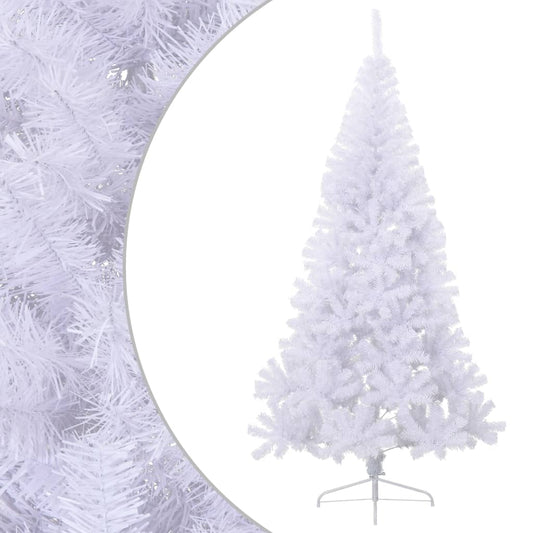 Artificial Half Christmas Tree with Stand White 240 cm PVC