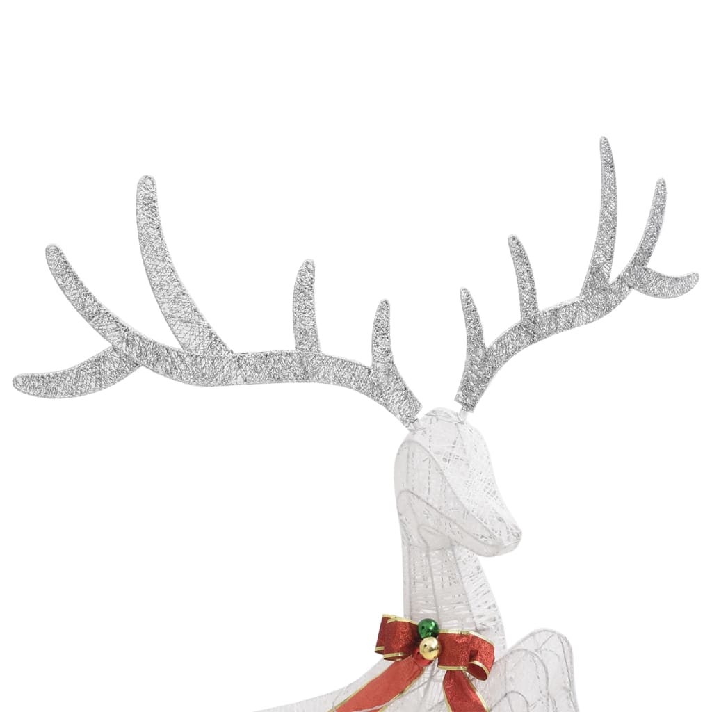 Flying Reindeer Christmas Decoration 120 LEDs White Cold White