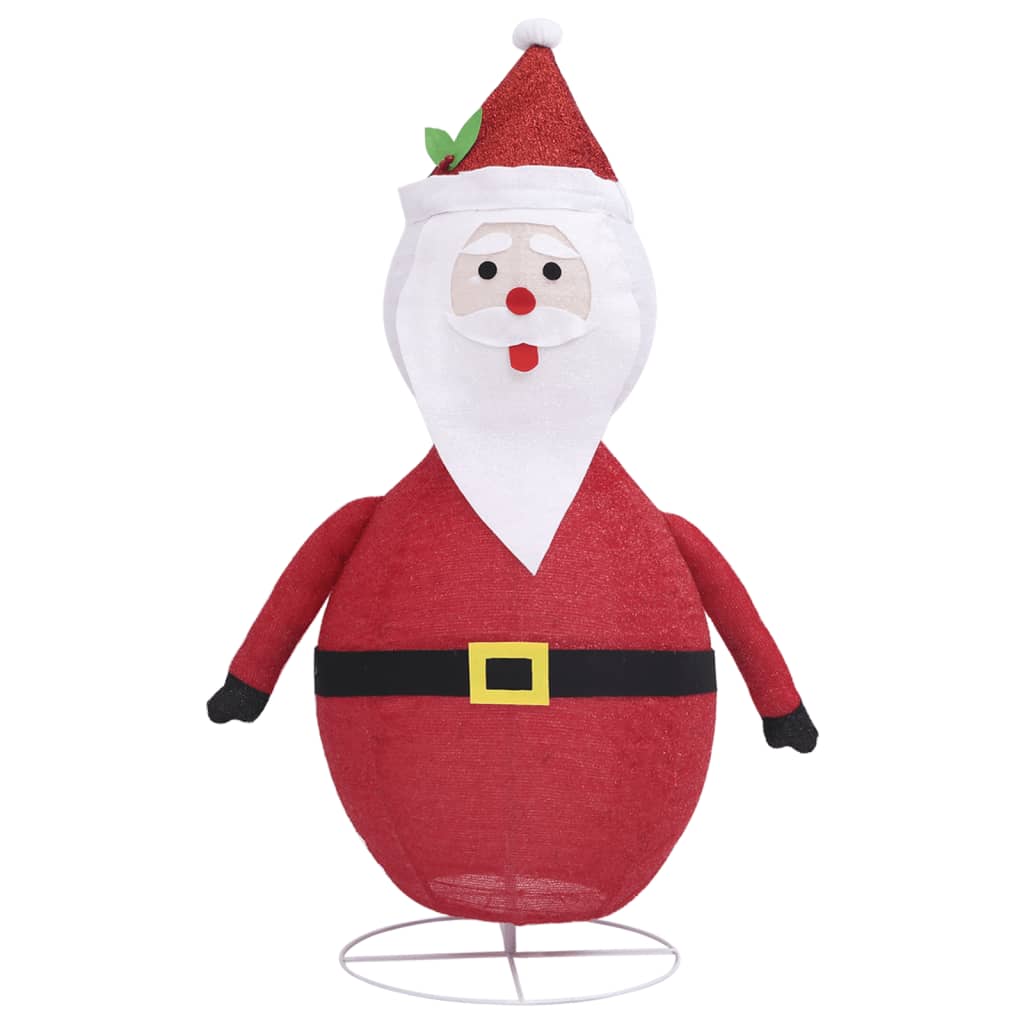 Decorative Christmas Santa Claus Figure LED Luxury Fabric 120cm