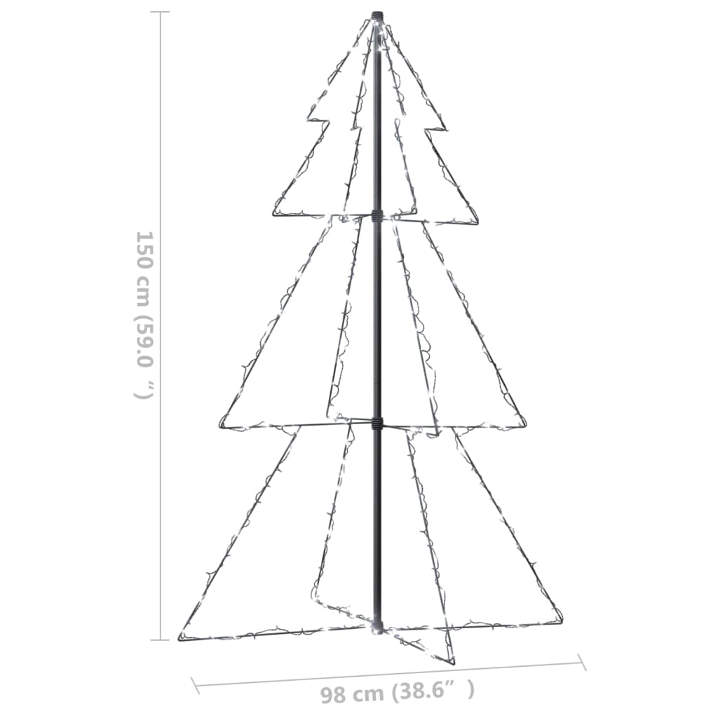 Christmas Cone Tree 200 LEDs Indoor and Outdoor 98x150 cm