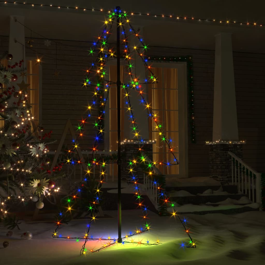 Christmas Cone Tree 200 LEDs Indoor and Outdoor 98x150 cm