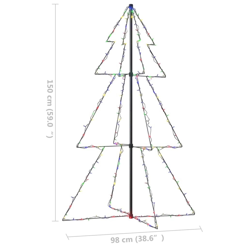 Christmas Cone Tree 200 LEDs Indoor and Outdoor 98x150 cm