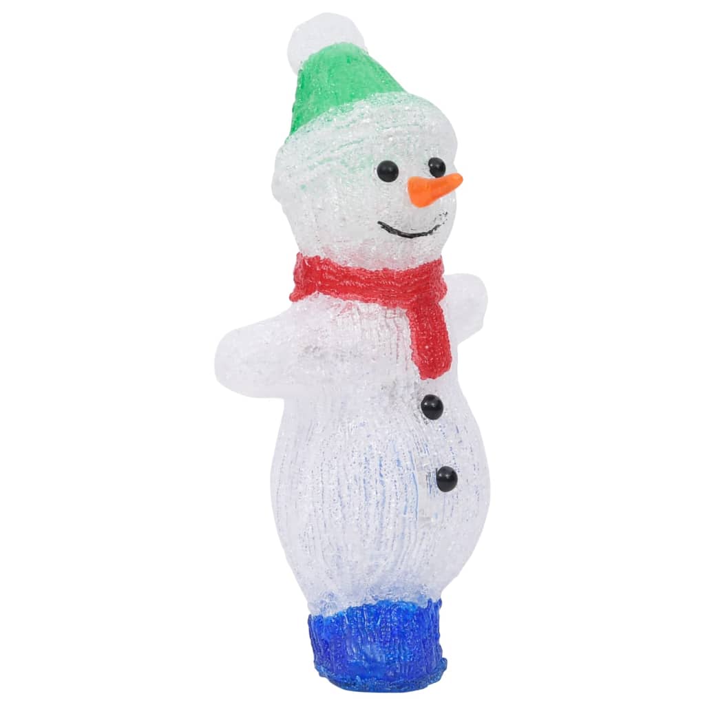 LED Christmas Acrylic Snowman Figure Indoor and Outdoor 30cm