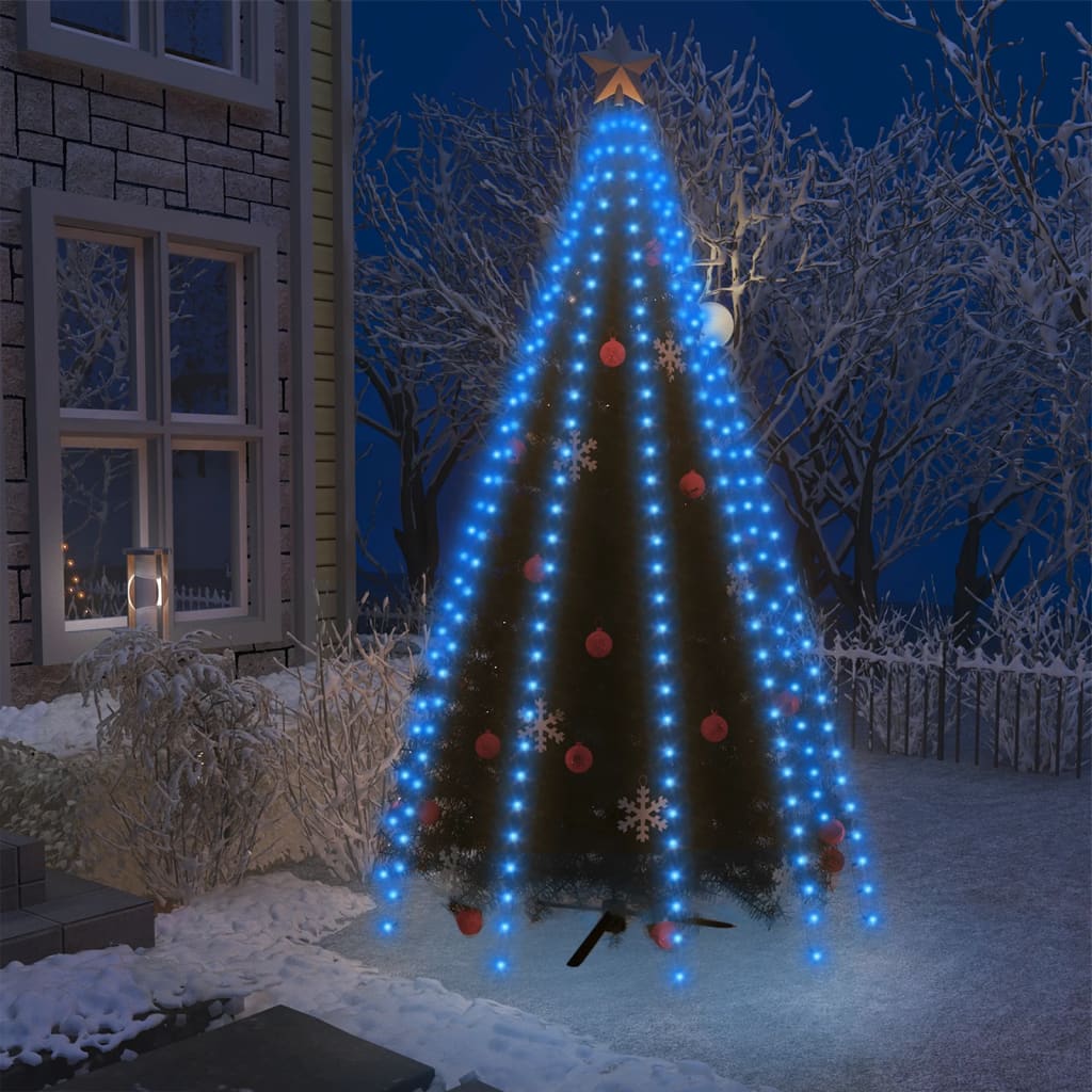 Christmas Tree Net Lights with 250 LEDs Blue 250 cm