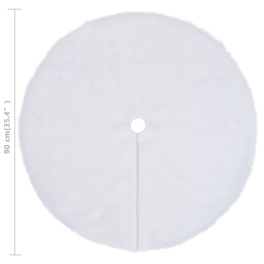 Christmas Tree Skirt White 90 cm Faux