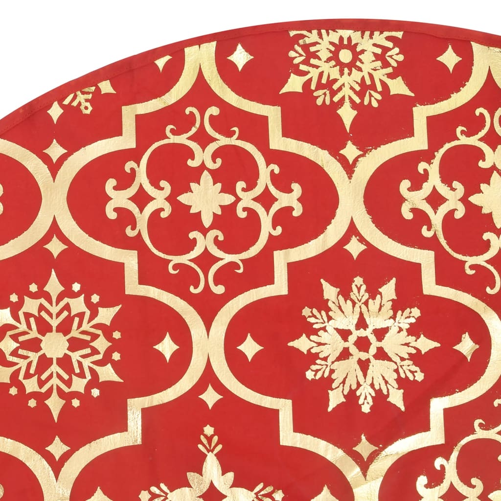 Luxury Christmas Tree Skirt with Sock Red 90 cm Fabric