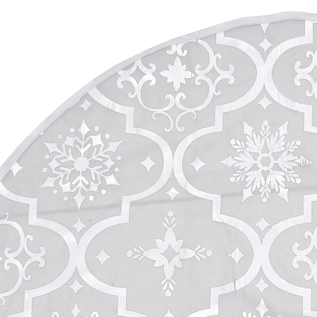 Luxury Christmas Tree Skirt with Sock White 90 cm Fabric