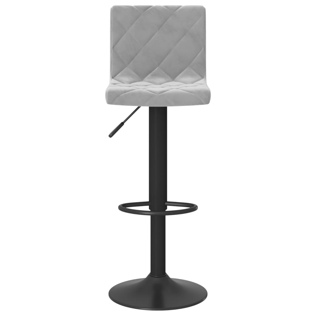 Bar Stools 2 pcs Light Grey Velvet