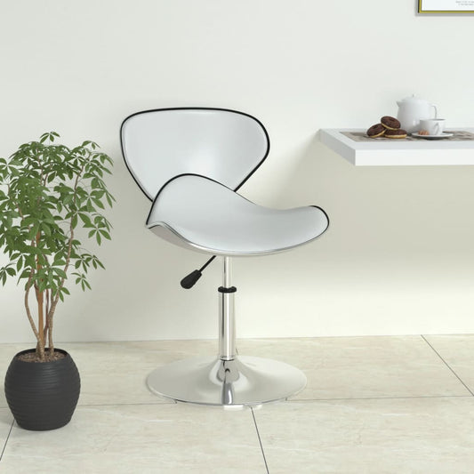 Bar Stool White Faux Leather