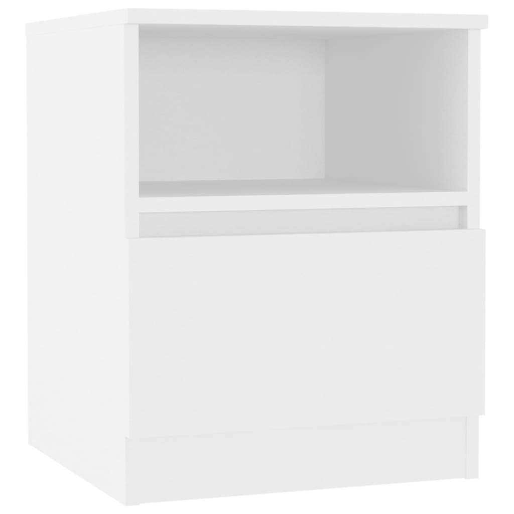 Bed Cabinet White 40x40x50 cm Engineered Wood