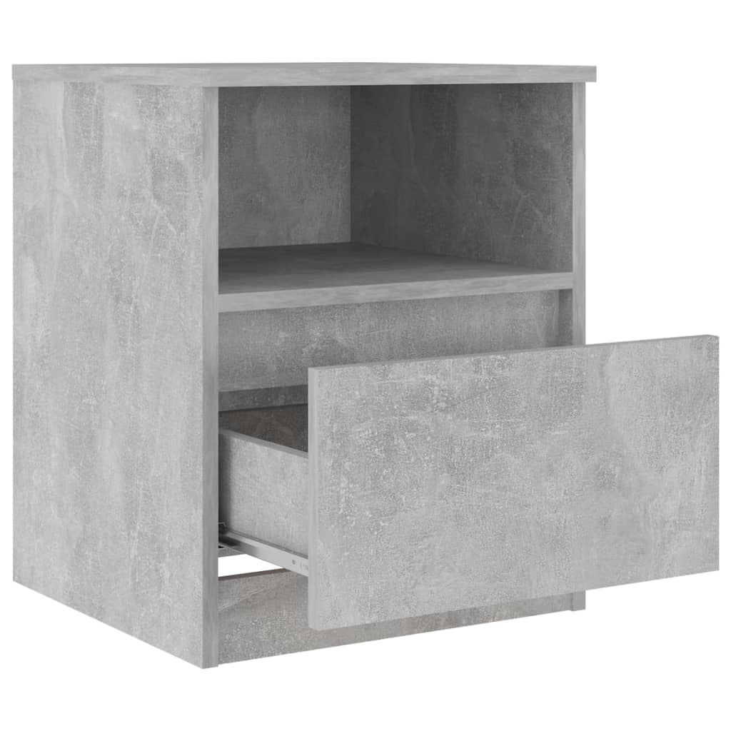 Bed Cabinet Concrete Grey 40x40x50 cm Engineered Wood