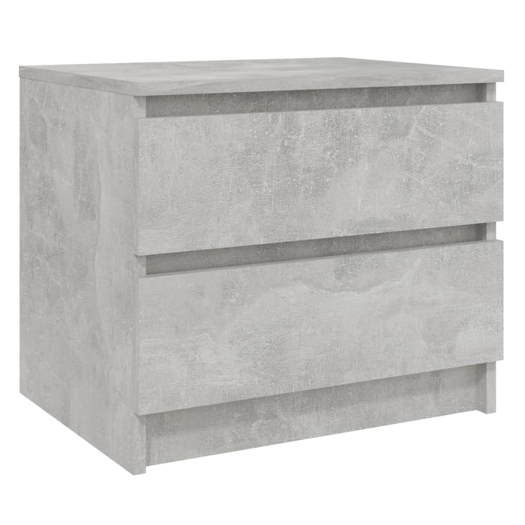 Bed Cabinet Concrete Grey 50x39x43.5 cm Engineered Wood