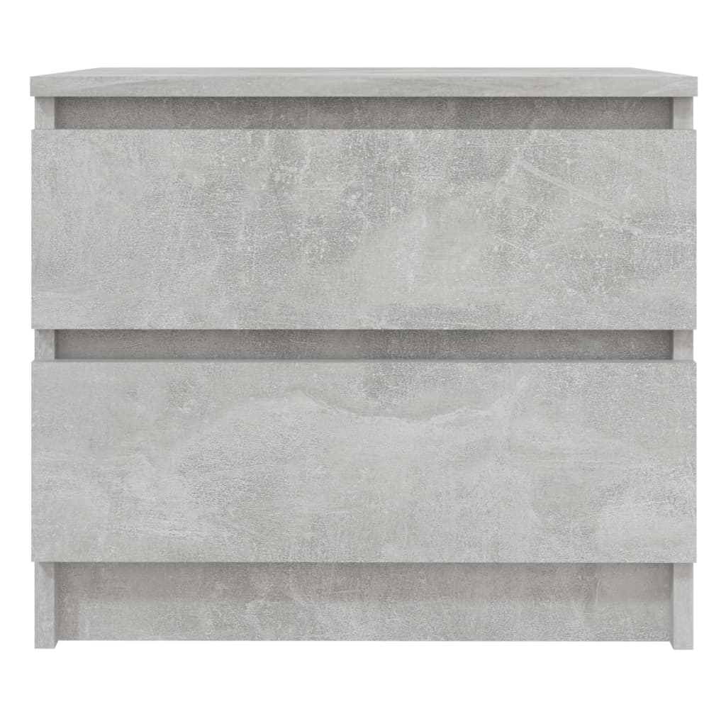 Bed Cabinet Concrete Grey 50x39x43.5 cm Engineered Wood