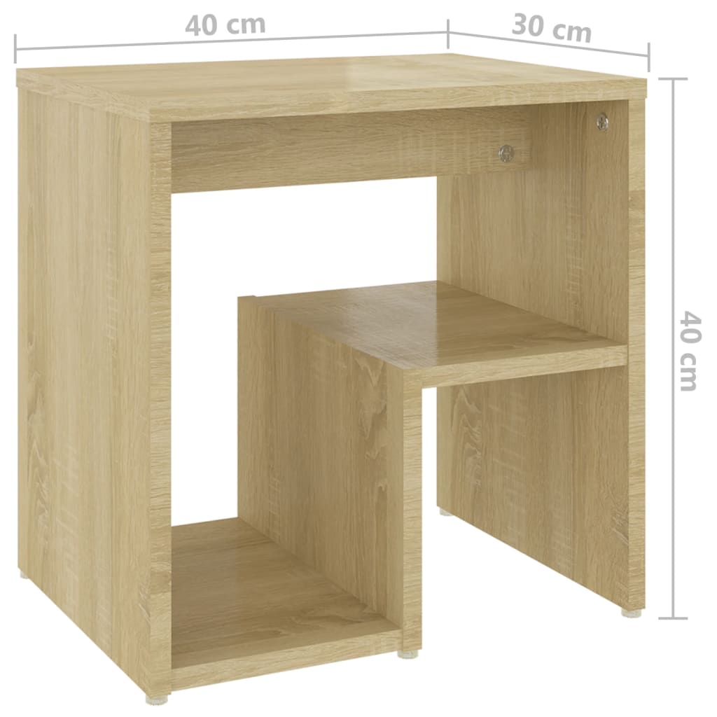 Bed Cabinet Sonoma Oak 40x30x40 cm Engineered Wood