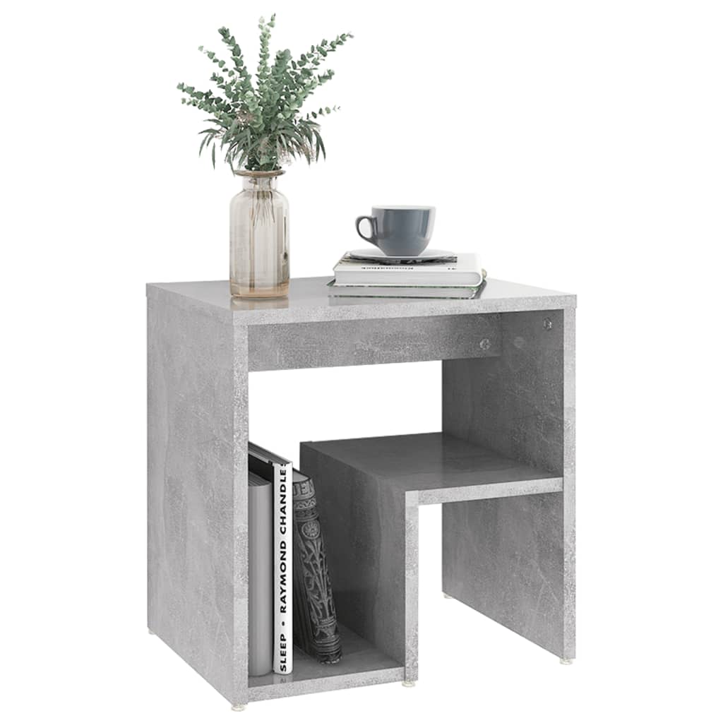 Bed Cabinet Concrete Grey 40x30x40 cm Engineered Wood