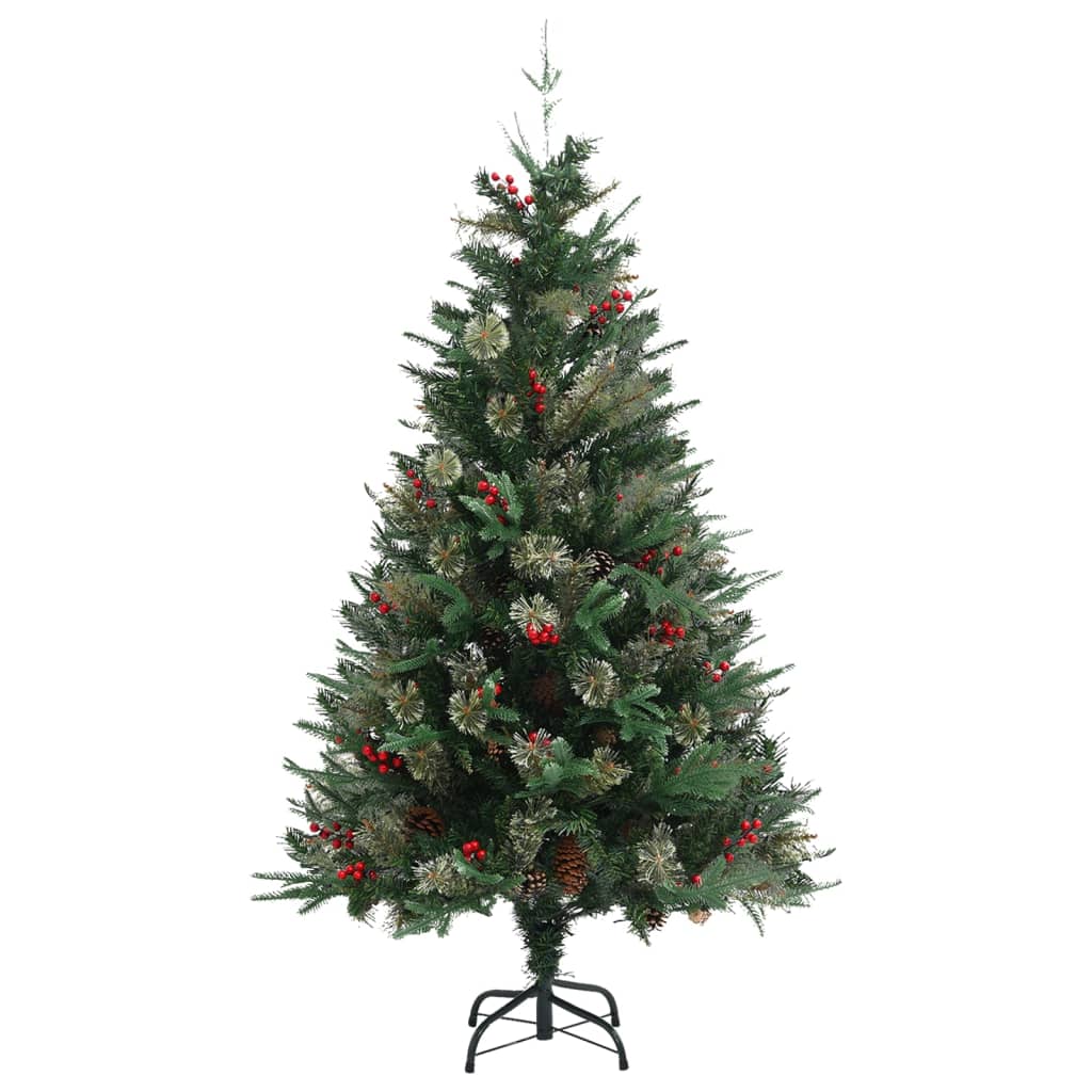 Christmas Tree with Pine Cones Green 150 cm PVC&PE