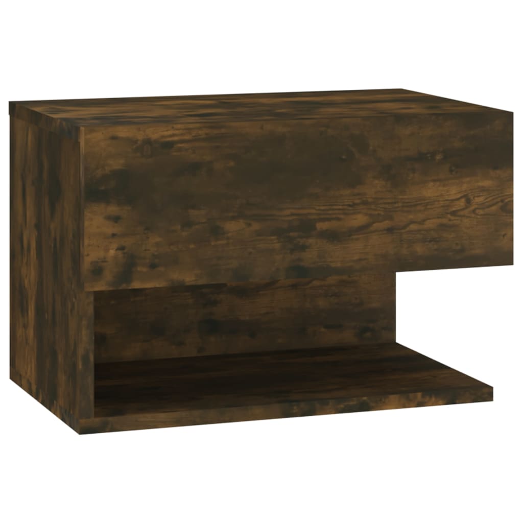 Wall-mounted Bedside Cabinet Smoked Oak