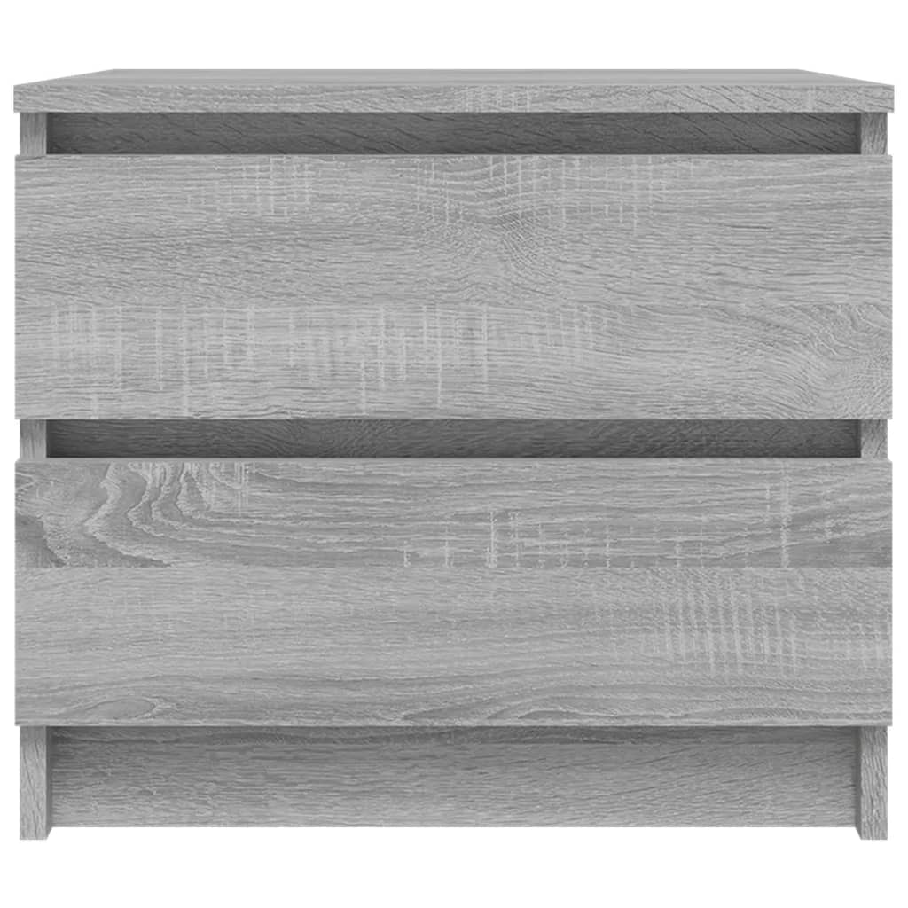 Bed Cabinet Grey Sonoma 50x39x43.5 cm Engineered Wood