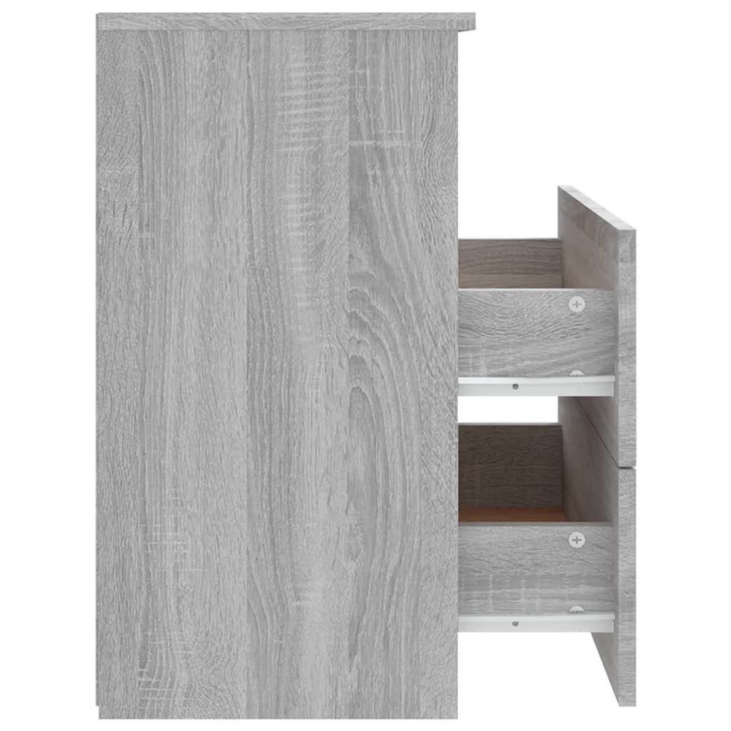 Bed Cabinet Grey Sonoma 50x32x60 cm