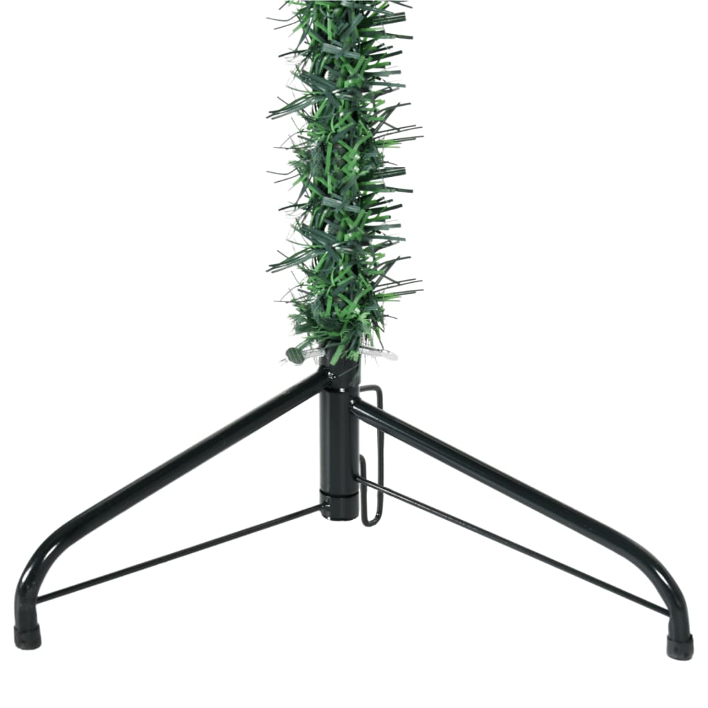 Slim Artificial Half Christmas Tree with Stand Green 120 cm