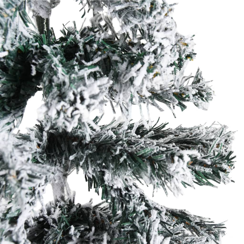 Slim Artificial Half Christmas Tree with Flocked Snow 150 cm