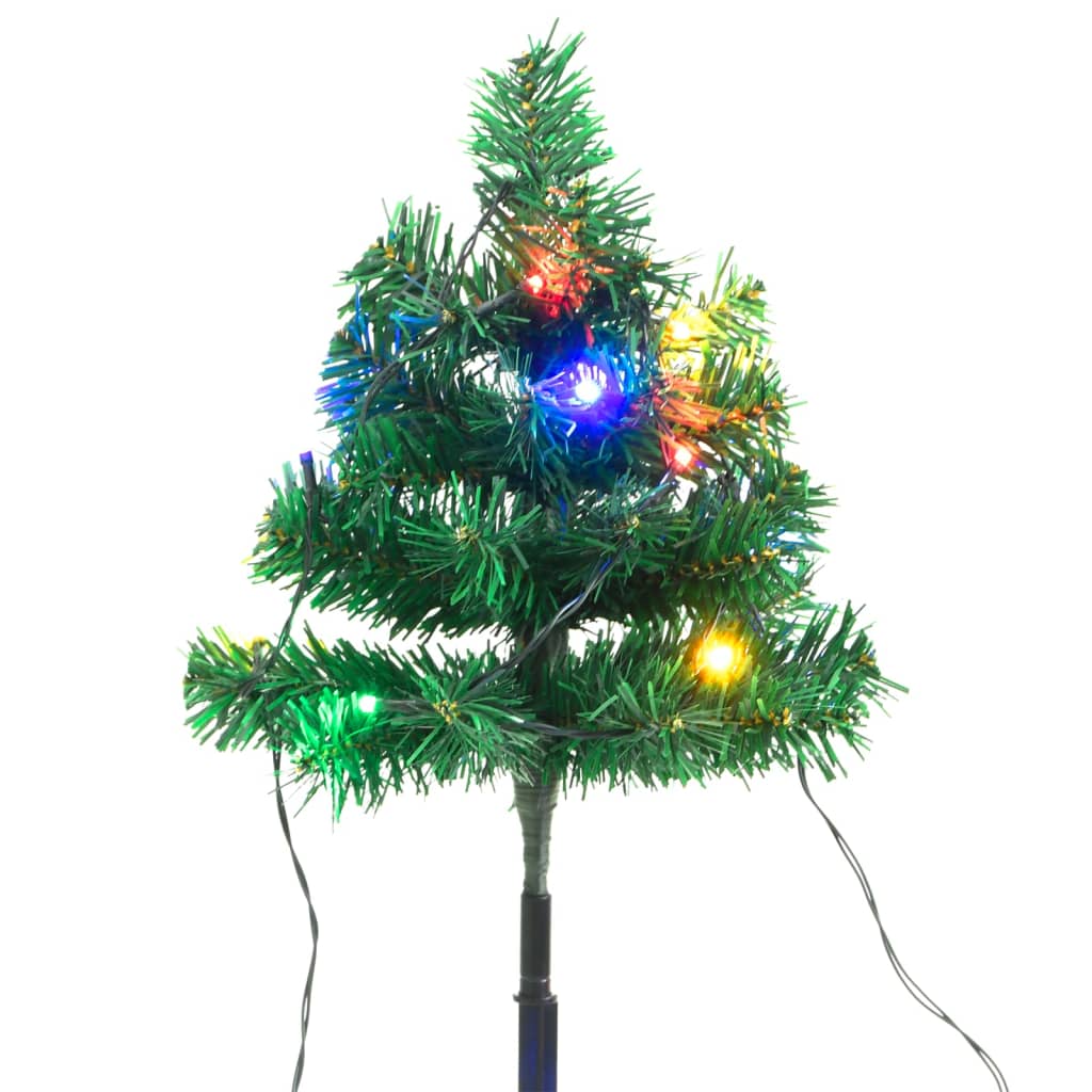 Christmas Pathway Trees 6 pcs with Multicolour LEDs 45 cm PVC