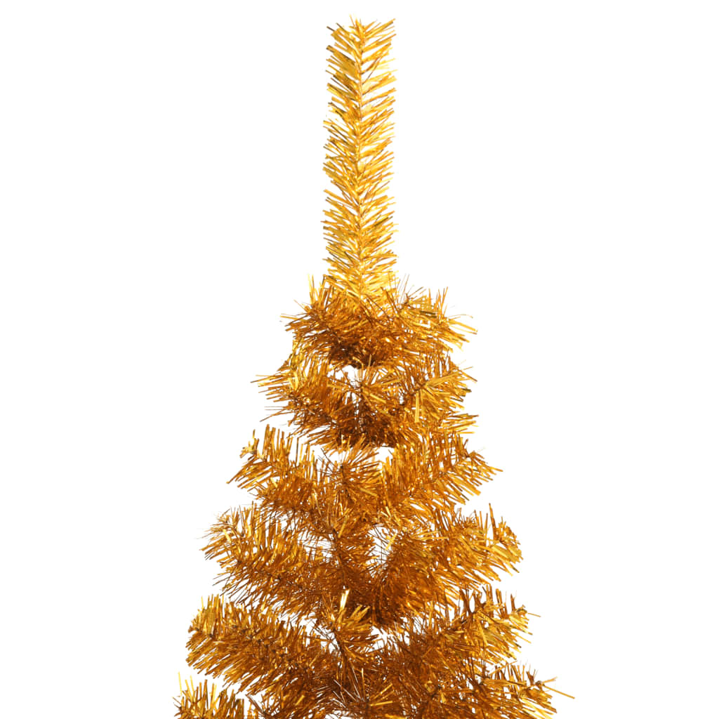 Artificial Half Christmas Tree with Stand Gold 240 cm PET