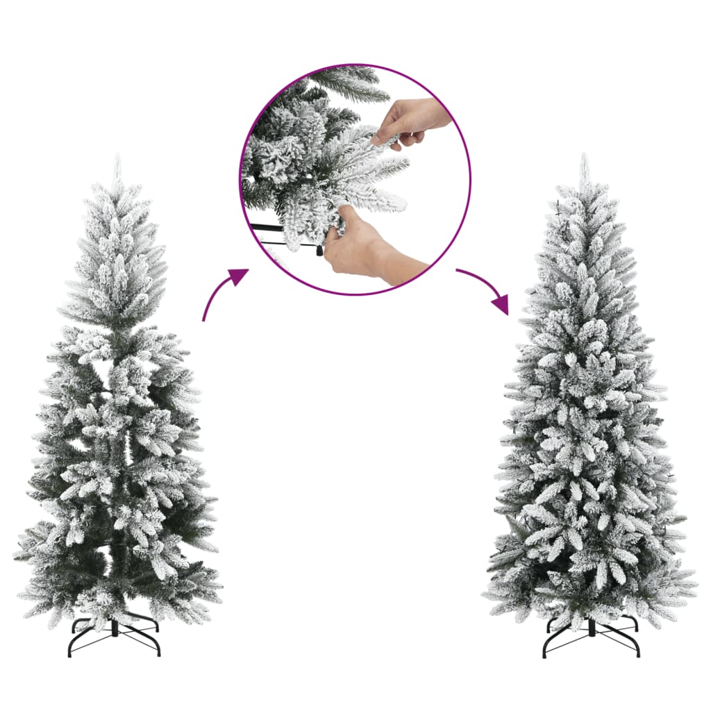 Artificial Christmas Tree with Flocked Snow 180 cm PVC&PE