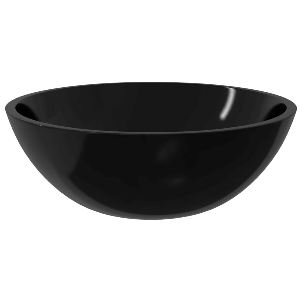 Basin Glass 50x37x14 cm Black