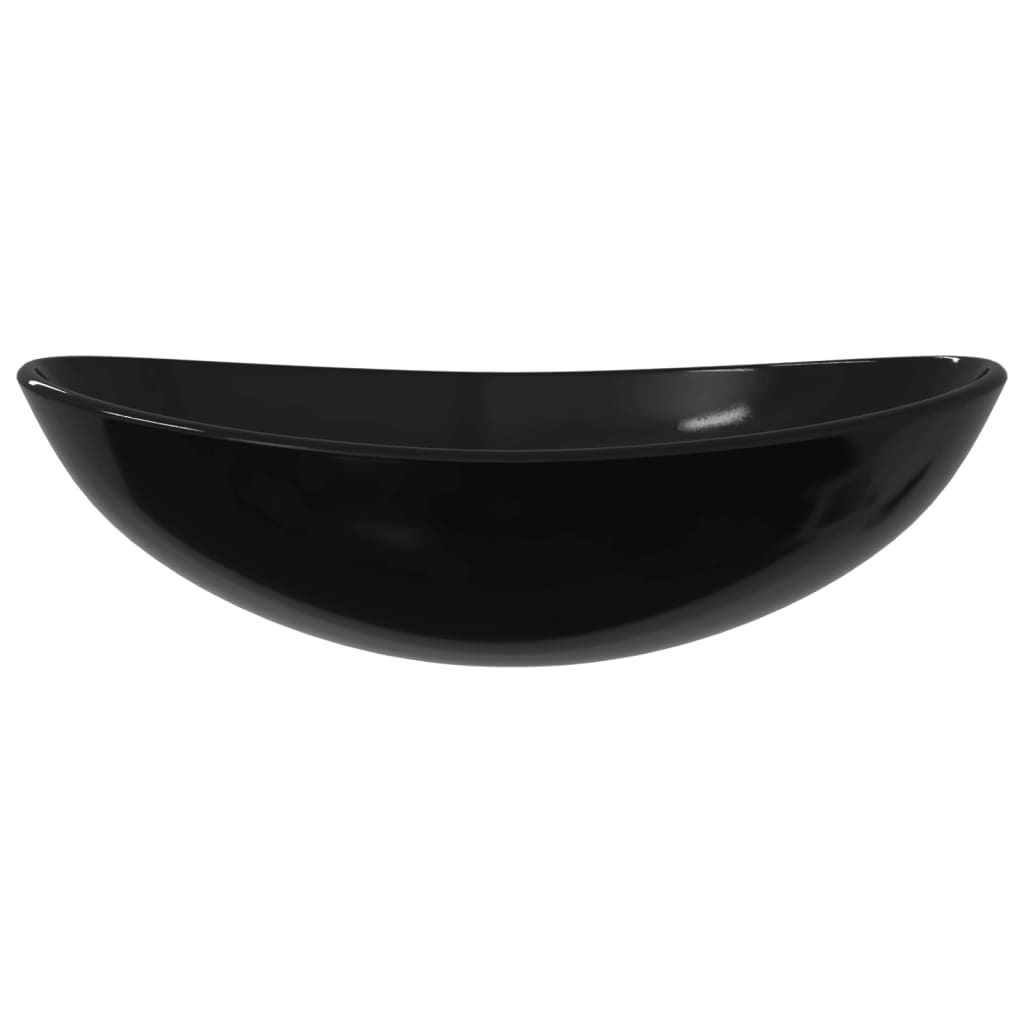 Basin Tempered Glass 54.5x35x15.5 cm Black