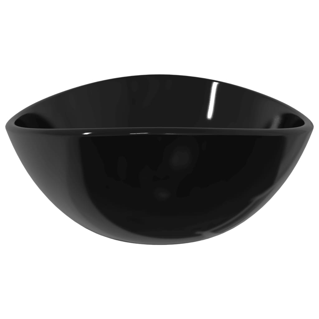 Basin Tempered Glass 54.5x35x15.5 cm Black