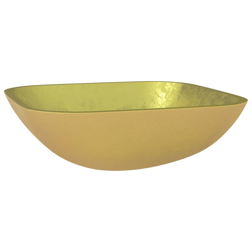 Basin Glass 42x42x14 cm Gold