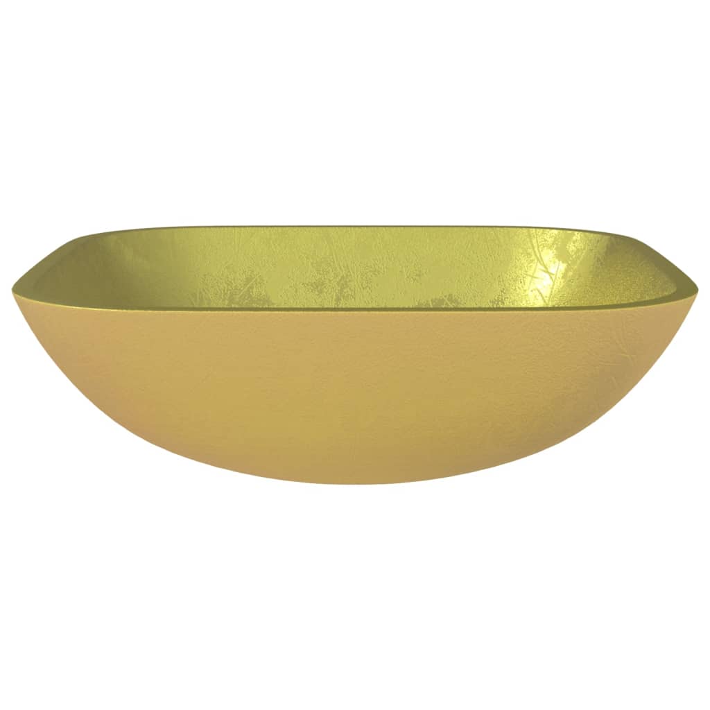 Basin Glass 42x42x14 cm Gold