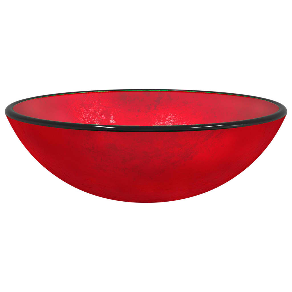 Basin Tempered Glass 42x14 cm Red