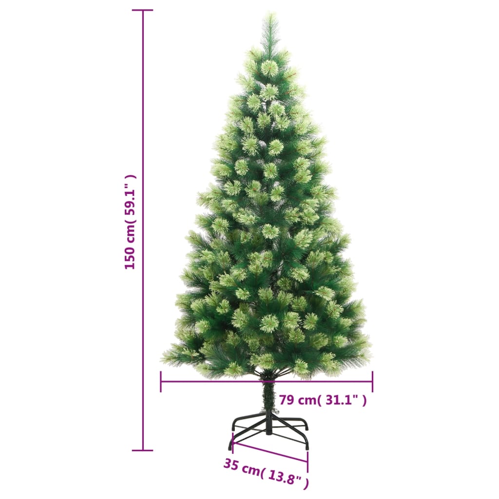 Artificial Hinged Christmas Tree with Stand 150 cm