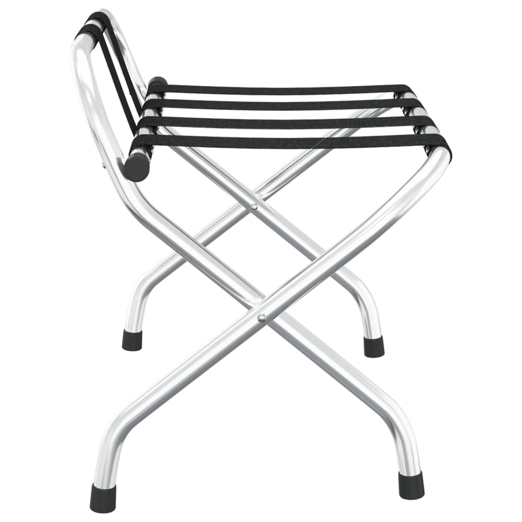 Luggage Rack with Backrest Silver 56x39x52cm