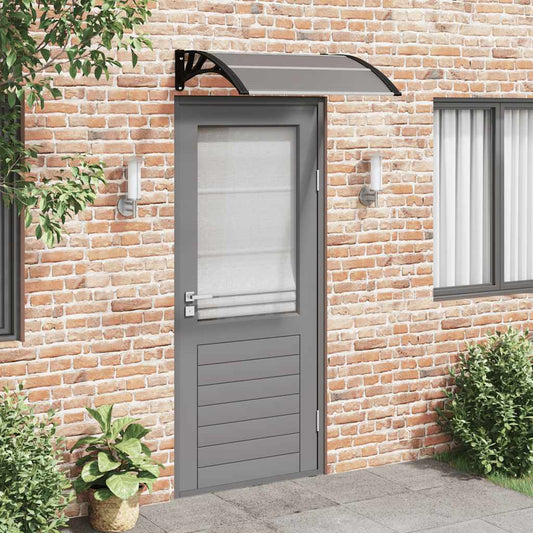 Door Canopy Black 100x75 cm Polycarbonate