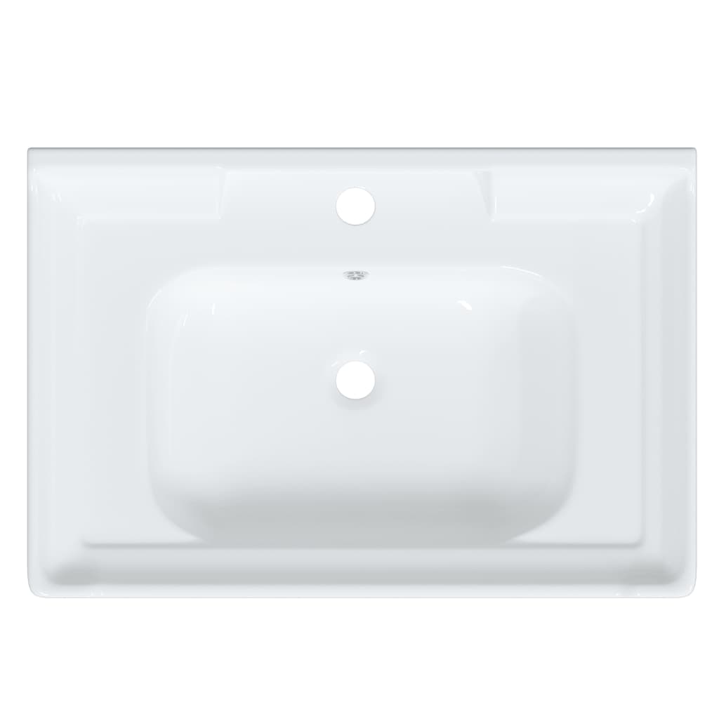 Bathroom Sink White 71x48x23 cm Rectangular Ceramic