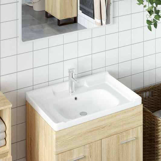 Bathroom Sink White 71x48x23 cm Rectangular Ceramic