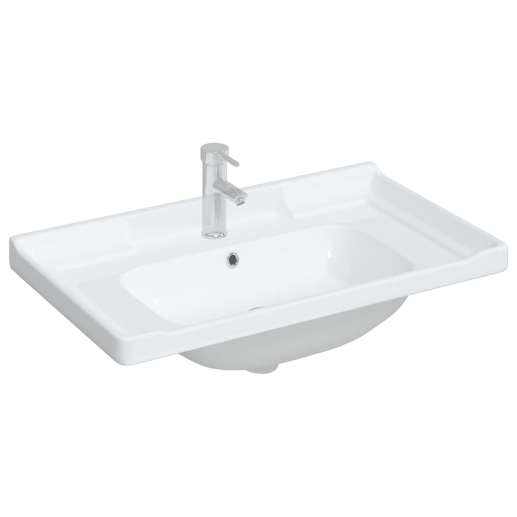 Bathroom Sink White 81x48x23 cm Rectangular Ceramic