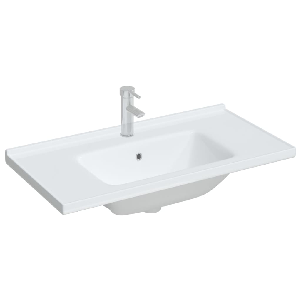 Bathroom Sink White 91.5x48x19.5 cm Rectangular Ceramic