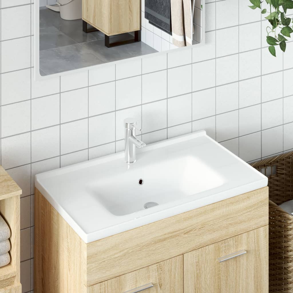 Bathroom Sink White 91.5x48x19.5 cm Rectangular Ceramic