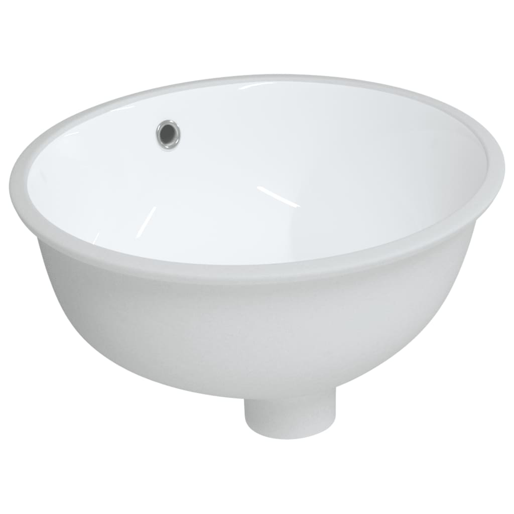 Bathroom Sink White 37x31x17.5 cm Oval Ceramic