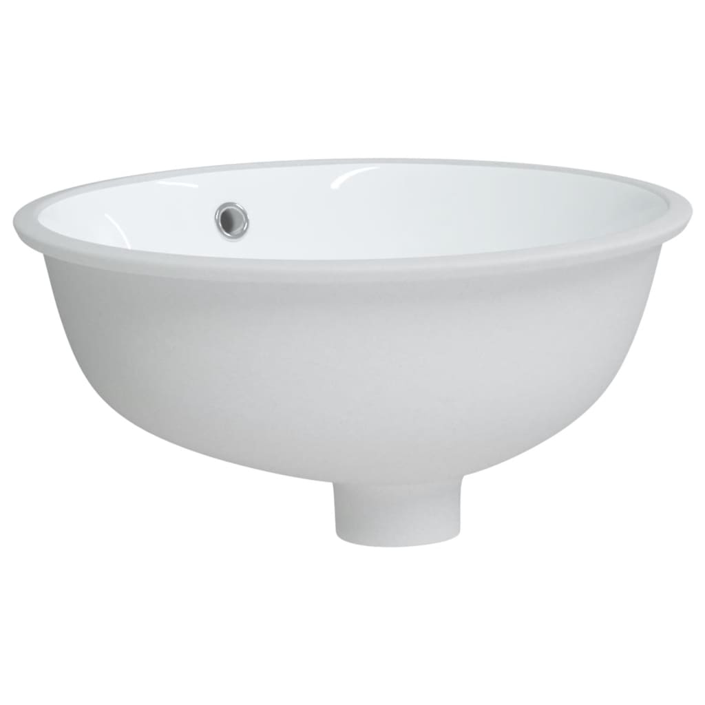 Bathroom Sink White 37x31x17.5 cm Oval Ceramic