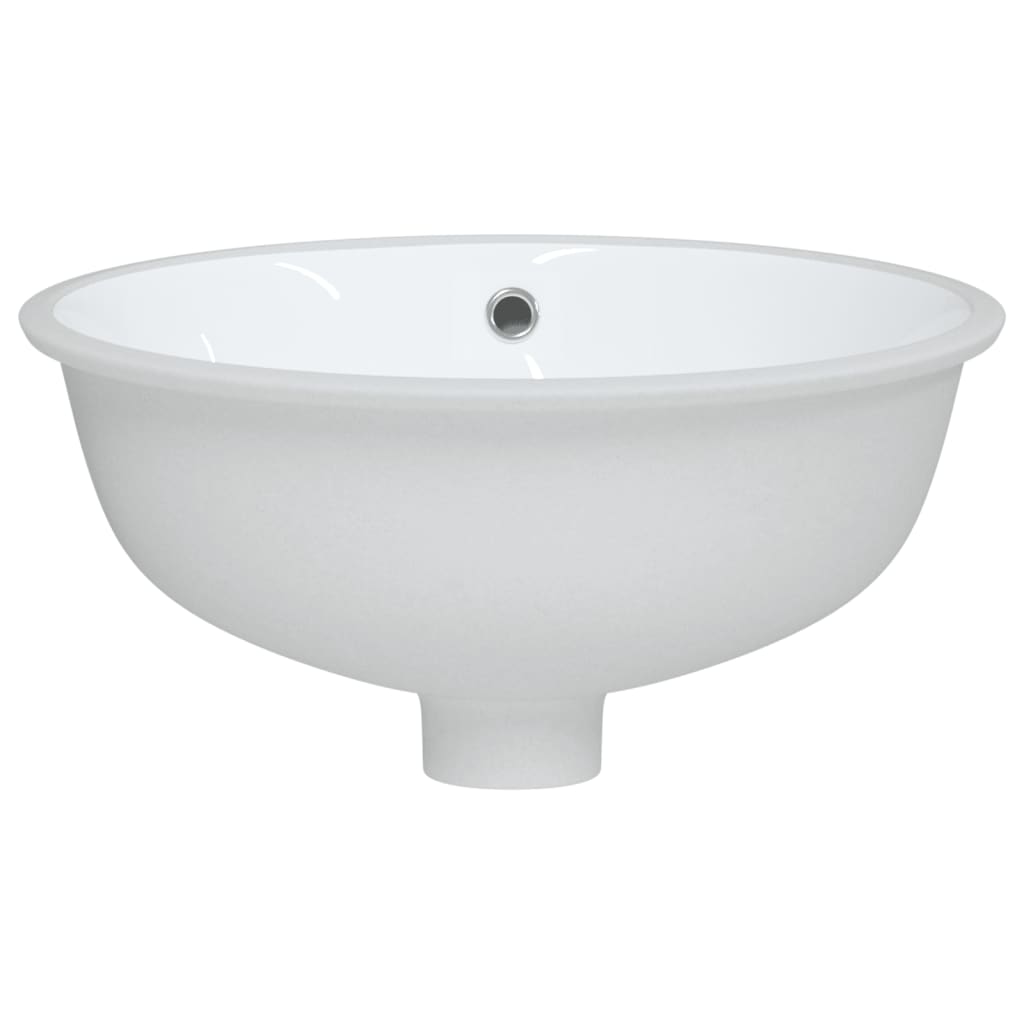 Bathroom Sink White 37x31x17.5 cm Oval Ceramic